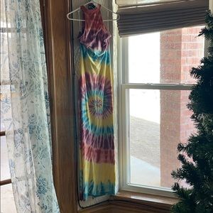 Sexy maxi tie dye dress!
